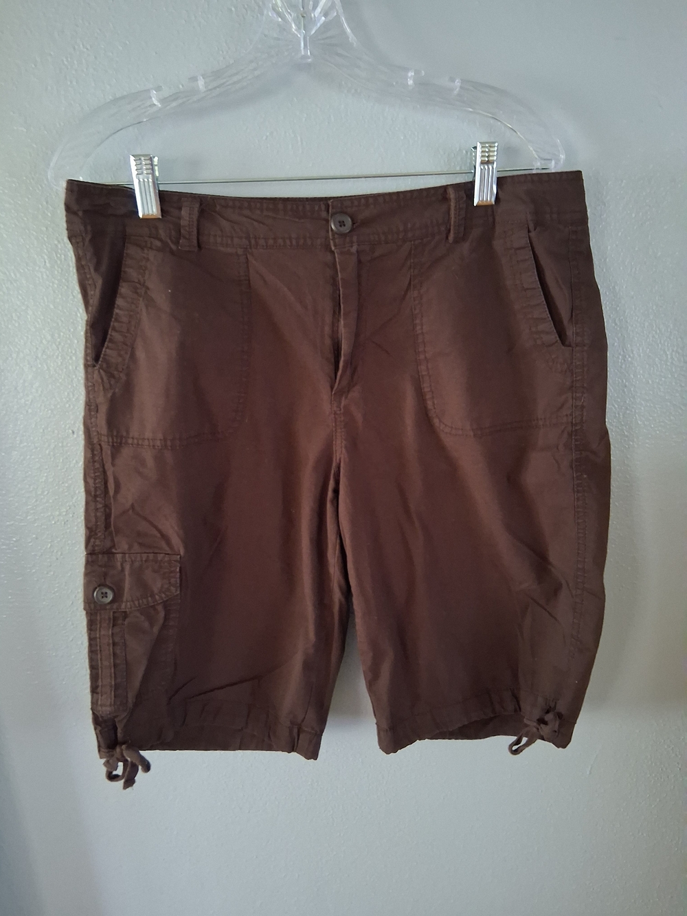 St. John's Bay Brown Bermuda Cotton Shorts 12